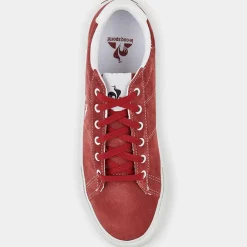 Online Le Coq Sportif Baskets en Velours de Cuir Verdon Plus prune