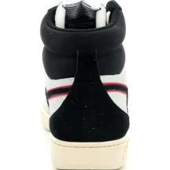 Homme Diadora Baskets en Velours de Cuir Magic B blanc/noir