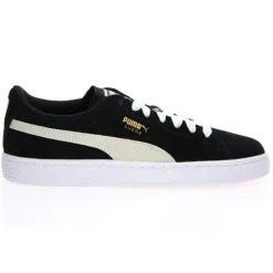 Enfant Puma Baskets en Velours de Cuir à lacets noires