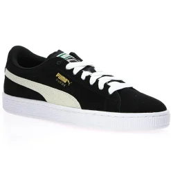 Enfant Puma Baskets en Velours de Cuir à lacets noires