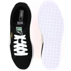 Enfant Puma Baskets en Velours de Cuir à lacets noires