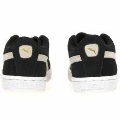 Enfant Puma Baskets en Velours de Cuir à lacets noires