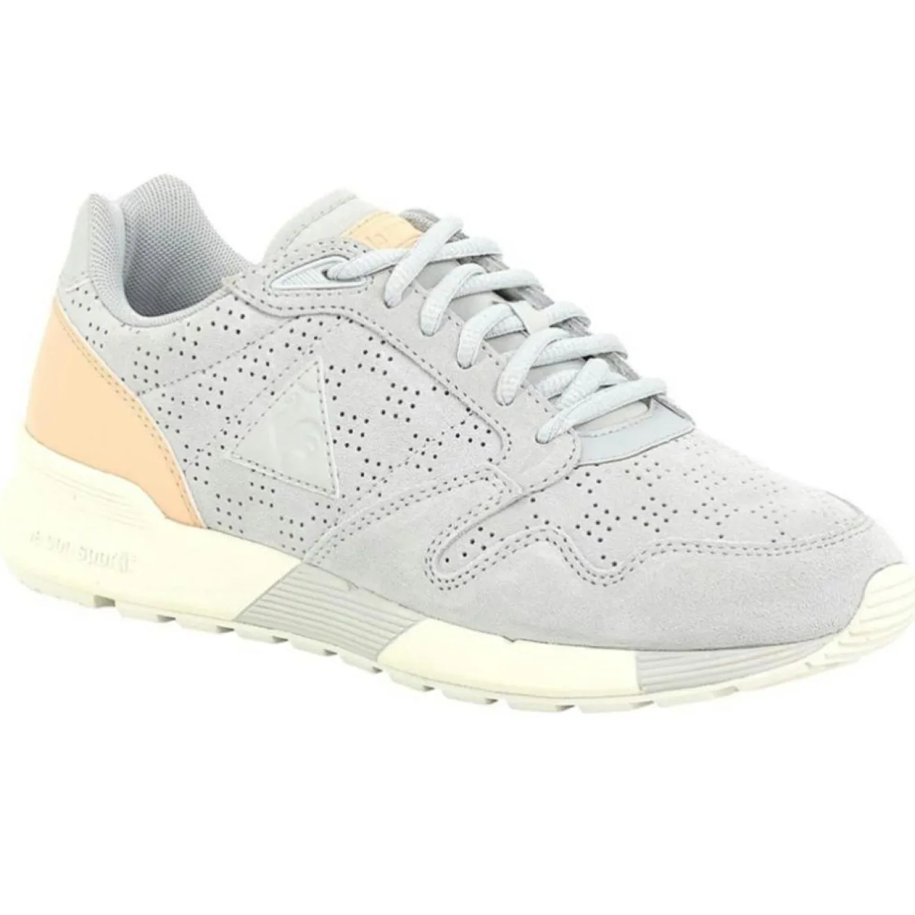 Sale Le Coq Sportif Baskets en Velours de Cuir Omega X W Summer Flavor grises