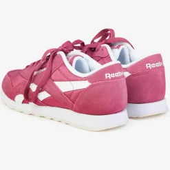 Femme Reebok Baskets en Velours de Cuir & Mesh Cl Nylon Cn4018 rose foncé