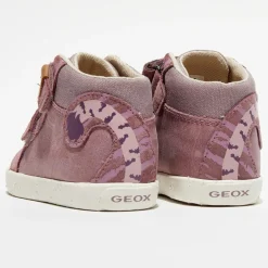 Enfant Geox Baskets en Velours de Cuir Kilwi x WWF rose foncé
