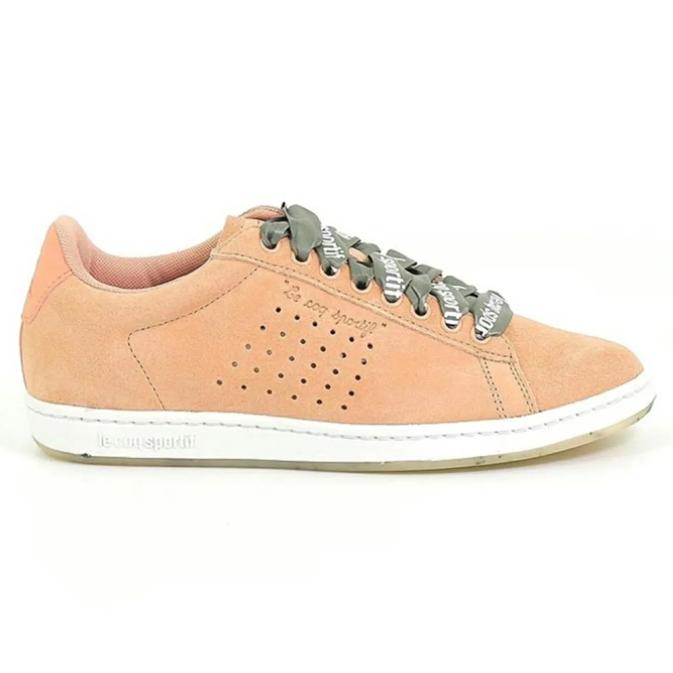 Best Le Coq Sportif Baskets en Velours de Cuir Courtset rose moyen