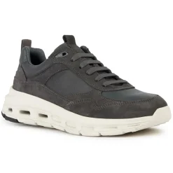 Homme Geox Baskets en Velours de Cuir Hoverstream graphite
