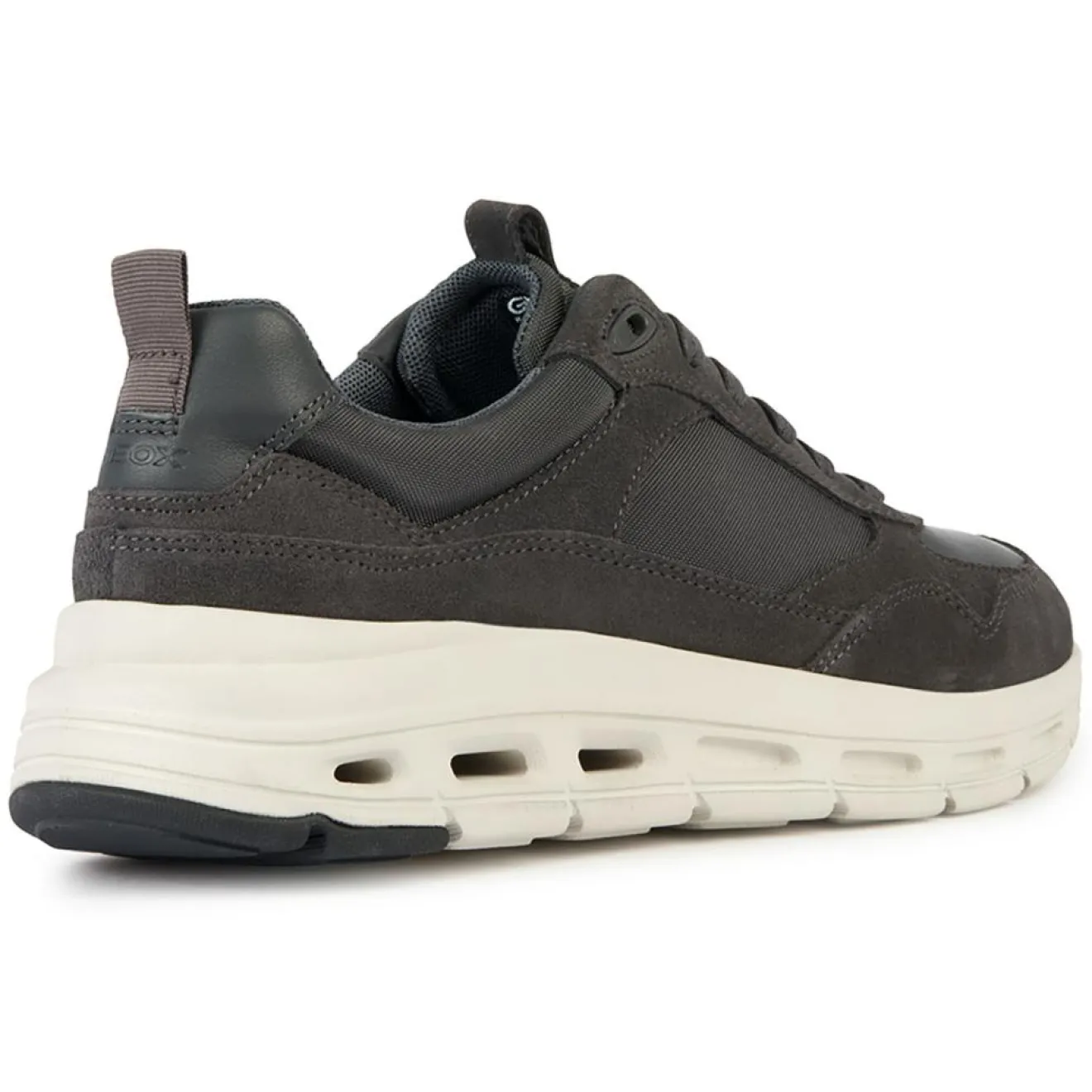 Homme Geox Baskets en Velours de Cuir Hoverstream graphite