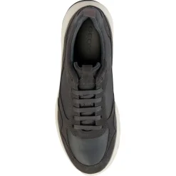 Homme Geox Baskets en Velours de Cuir Hoverstream graphite