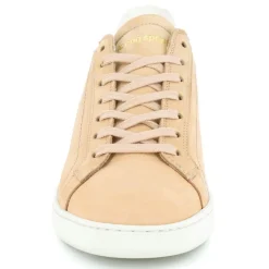 Femme Le Coq Sportif Baskets en Velours de Cuir Avantage beige/blanc