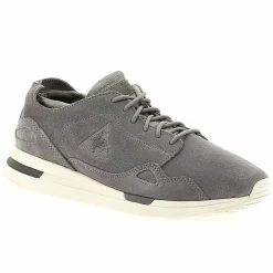 Femme Le Coq Sportif Baskets en Velours de Cuir Lcsr Flow grises