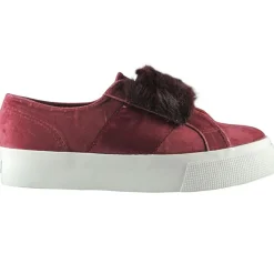 New Superga Baskets en velours Fur bordeaux