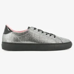 Clearance Mellow Yellow Baskets Evalie métallisées argentées