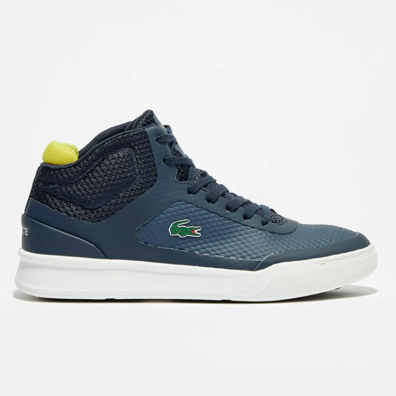 Discount Lacoste Baskets Explorateur Spt Mid 317 5 bleu marine/jaune