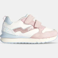 Enfant Geox Baskets Fastics blanc/rose