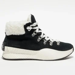 Femme Sorel Baskets imperméables en Velours de Cuir Ona III Conquest noir/blanc