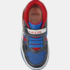 Enfant Geox Baskets Inek Mario x Super Mario à scratchs bleu/rouge