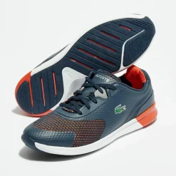 Homme Lacoste Baskets Ltr.01 317 6 bleu marine/rouge