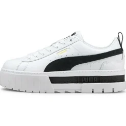 Femme Puma Baskets Mayze Leather blanc/noir