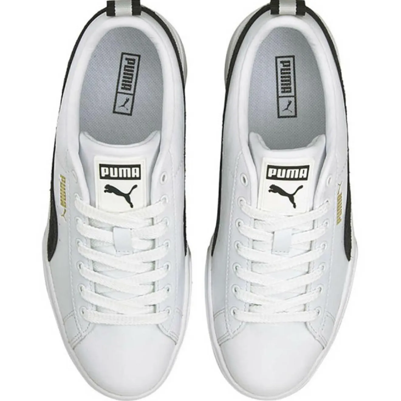 Femme Puma Baskets Mayze Leather blanc/noir