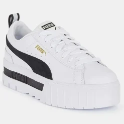 Femme Puma Baskets Mayze Leather blanc/noir