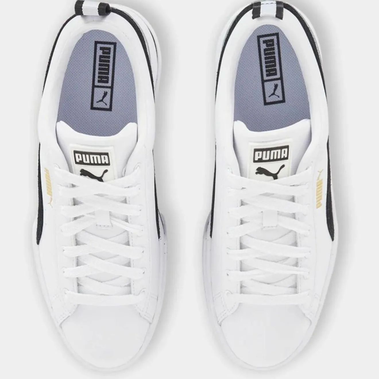 Femme Puma Baskets Mayze Leather blanc/noir