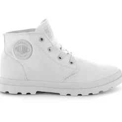 Outlet Palladium Baskets montantes en Toile Pampa Free blanches
