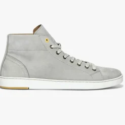 Best Bocage Baskets montantes en Velours de Cuir Hadrien grises