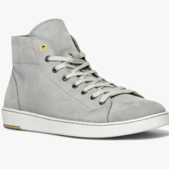 Best Bocage Baskets montantes en Velours de Cuir Hadrien grises
