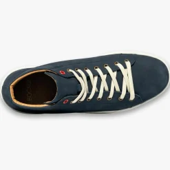 Hot Bocage Baskets montantes en Velours de Cuir Hadrien marine