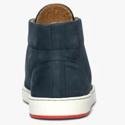 Hot Bocage Baskets montantes en Velours de Cuir Hadrien marine