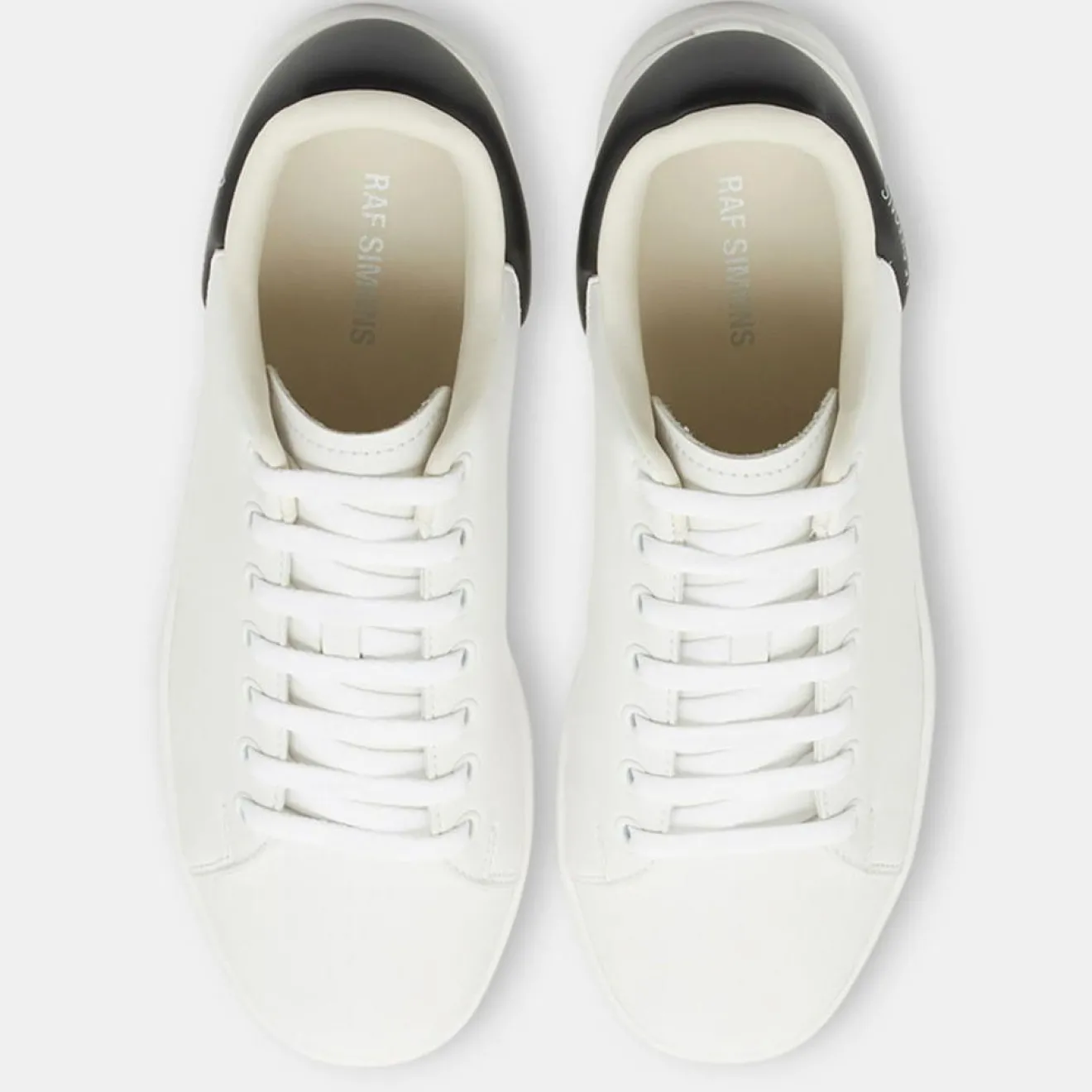 Clearance Raf Simons Baskets Orion Low blanc/noir