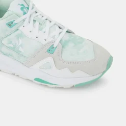 Femme Le Coq Sportif Baskets R1000 blanc/vert