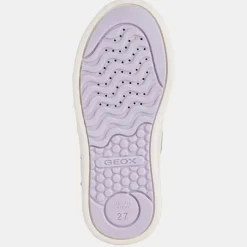 Enfant Geox Baskets Skylin à scratchs métallisé argentées