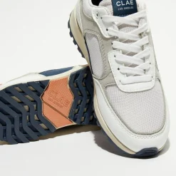 Online Clae Baskets vegan Joshua blanc/orange/gris