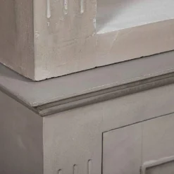 Best Bois & Chiffons Bibliothèque 2 portes en acacia massif et plaquage marron - 130x55x220 cm