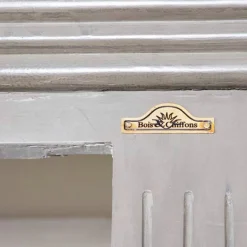 Best Bois & Chiffons Bibliothèque 2 portes en acacia massif et plaquage marron - 130x55x220 cm