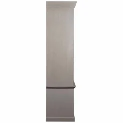 Best Bois & Chiffons Bibliothèque 2 portes en acacia massif et plaquage marron - 130x55x220 cm