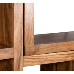 Bois & Chiffons Bibliothèque asymétrique acacia greco miel - 75x30x185 cm