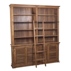 Bois & Chiffons Bibliothèque échelle GM en acacia massif Marron - 200x45x235 cm