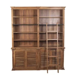 Bois & Chiffons Bibliothèque échelle GM en acacia massif Marron - 200x45x235 cm