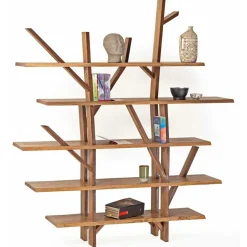 Bois & Chiffons Bibliothèque déstructurée saba marron - 180x40x200 cm