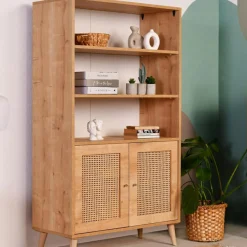 Wooden Art Bibliothèque Hazeran chêne - 40x90x110 cm