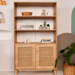 Wooden Art Bibliothèque Hazeran chêne - 40x90x110 cm