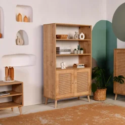 Wooden Art Bibliothèque Hazeran chêne - 40x90x110 cm