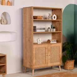 Wooden Art Bibliothèque Hazeran chêne - 40x90x110 cm