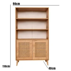 Wooden Art Bibliothèque Hazeran chêne - 40x90x110 cm