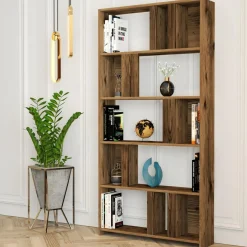 Sale Wooden Art Bibliothèque lima noyer - 90x180x20 cm