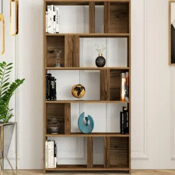 Sale Wooden Art Bibliothèque lima noyer - 90x180x20 cm