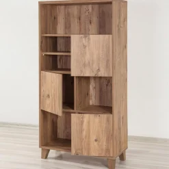 Wooden Art Bibliothèque Marina Flora marron - 80x155x36 cm